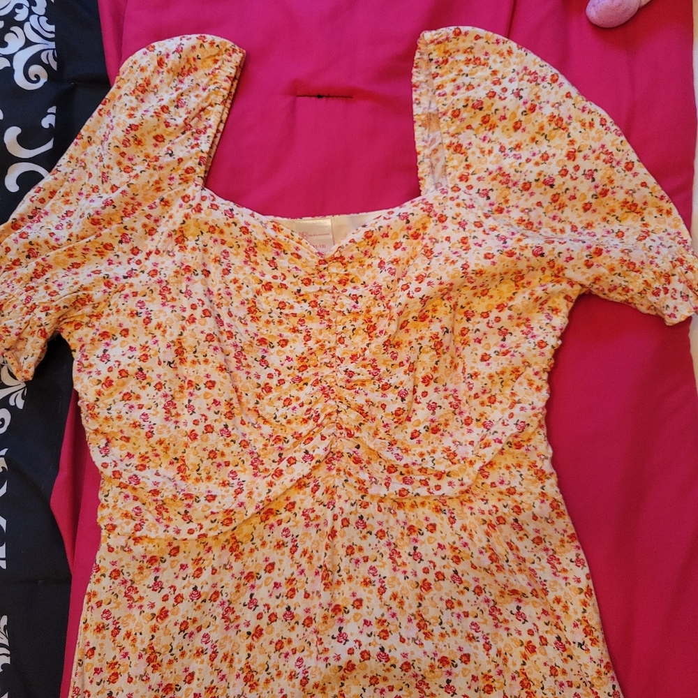 No Boundaries Yellow Floral Dress